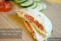 Refreshing Cucumber and Tomato Sandwich