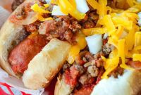 Perfectly Slow-Simmered Chili Dogs