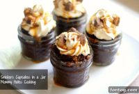 Snickers Cupcake Jars