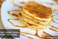 Spiced Apple Pancakes with Silky Caramel Drizzle