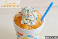 Dreamsicle Jello Shaved Ice to Make and Create
