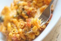 Zesty Chicken Macaroni Fiesta Bake