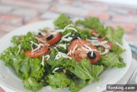 Garlicky Kale Salad with Premium Pompeian Olive Oil