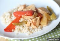 Easy Slow Cooker Sweet and Sour Chicken