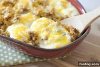 Golden Egg Cheesy Stuffing Bake
