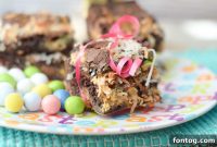 Coconut Peanut Butter Crunch Brownies