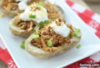 Loaded BBQ Chicken Potato Skins
