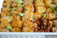 Fiesta Tater Tot Taco Bake