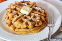 Spiced Pumpkin Chocolate Chip Waffles