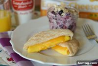 Bright Start: Fruit Yogurt Salad and Hearty Egg Cheese Sandwiches
