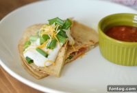 French Onion Chicken Melt Quesadillas
