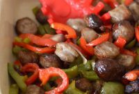 Crispy Air Fried Bratwurst and Roasted Veggies