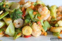 Crispy Air Fryer Shrimp and Roasted Vegetables