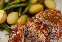 One-Pan Mini Meatloaf and Veggie Bake