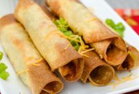 Perfectly Crispy Air Fryer Beef and Bean Taquitos