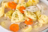 Easy Slow Cooker Chicken Tortellini Soup with Gluten-Free Option