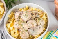 Slow-Cooked Gluten-Free Meatball Stroganoff