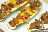Savory Parmesan Pork Zucchini Boats