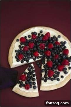 Delicious Auntie Anne's Dessert Pizza with Fresh Berries for 4th of July