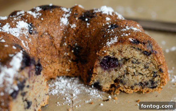 Gluten-free blueberry bread baked to perfection in a Ninja Foodi