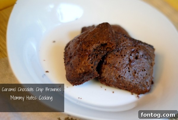 caramel chocolate chip brownies