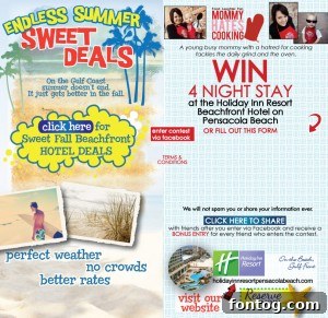 Pristine white sand beach at Pensacola Beach, Florida