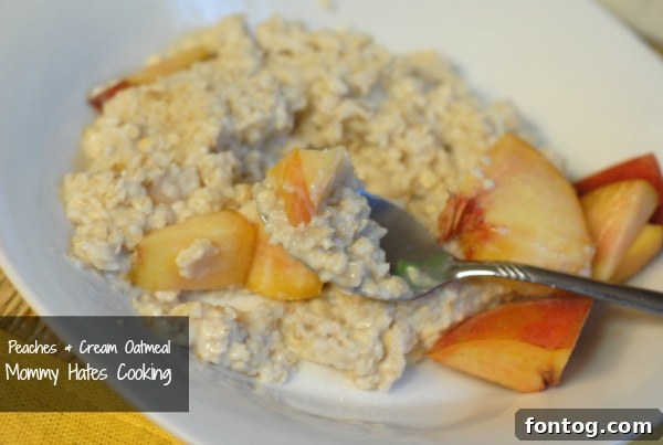 peaches & cream oatmeal