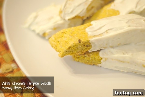 Fall Fridays Finest: White Chocolate Pumpkin Biscotti 2 White Chocolate Pumpkin Biscotti, recipe image