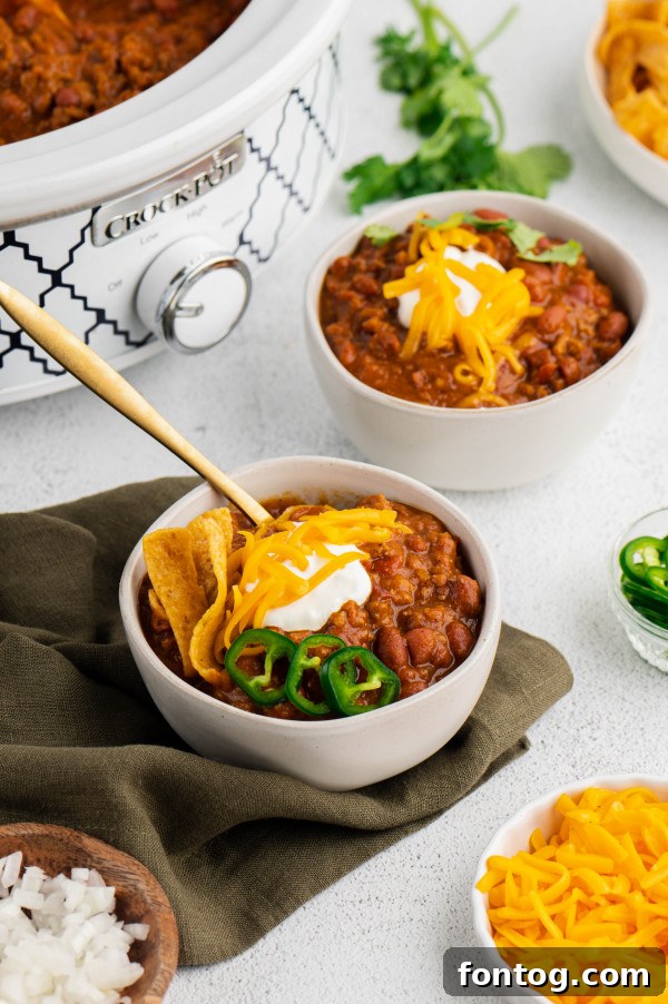 Hands-Off Slow Cooker Pumpkin Chili 6 slow cooker pumpkin chili