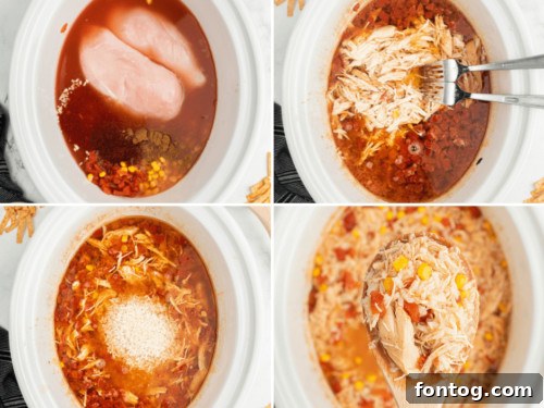 Set It and Forget It Chicken Tortilla Soup 3 slow cooker chicken tortilla soup