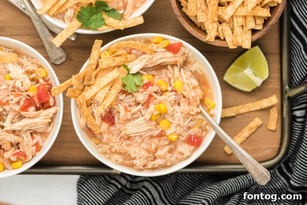 Set It and Forget It Chicken Tortilla Soup 6 slow cooker chicken tortilla soup
