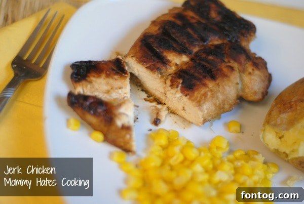 Grilled Jerk Chicken with vibrant marinade