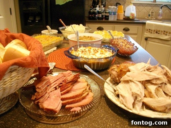 A beautifully set Thanksgiving table, ready for a festive meal