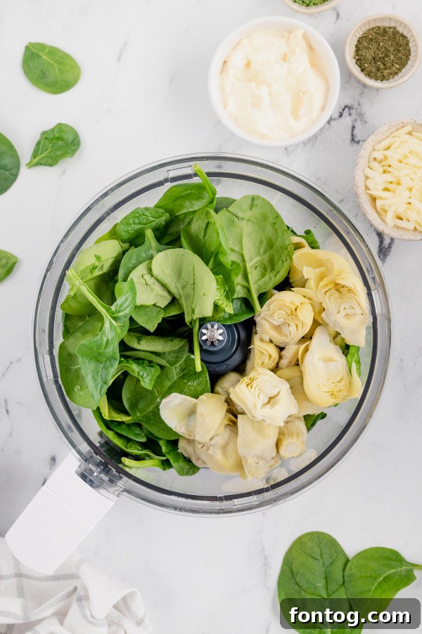 Irresistible Gluten Free Spinach Artichoke Dip 6 Fresh spinach ready for gluten-free spinach artichoke dip