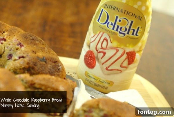 Delicious White Chocolate Raspberry Bread