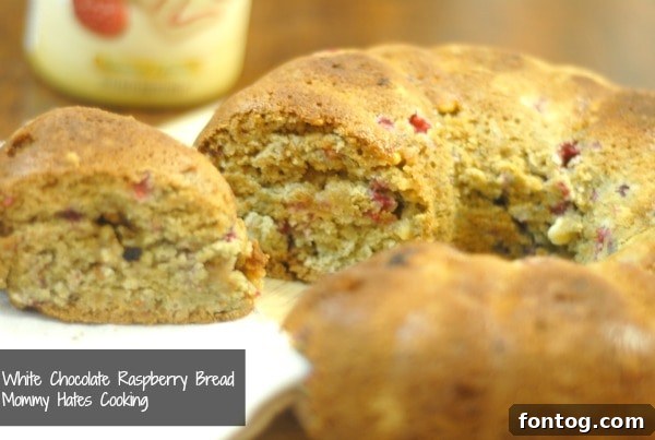 Finished White Chocolate Raspberry Bread