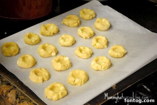 Truvia Sweetened White Chocolate Peppermint Kisses Cookies and Grocery Giveaway 3 Close-up of freshly baked White Chocolate Candy Cane Kisses Cookies, showcasing their delightful texture