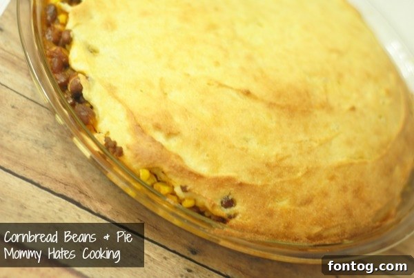 Delicious Cornbread Beans & Pie Ready to Serve