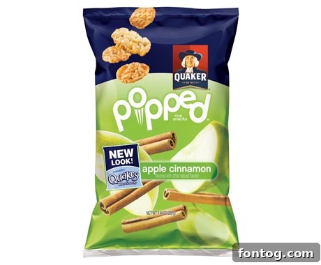 A close-up image of a variety of Quaker Popped rice snacks, highlighting their different flavors and textures.