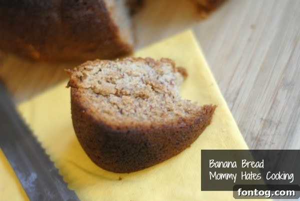 banana bread Freshly baked moist banana bread loaf