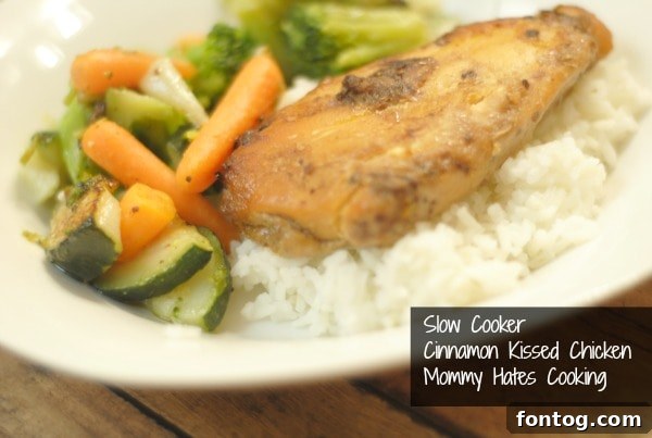 slow cooker cinnamon kissed chicken