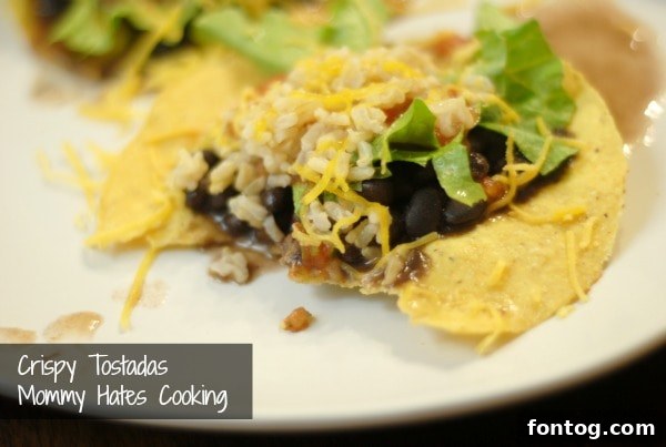 Meatless Black Bean Tostadas ready to serve