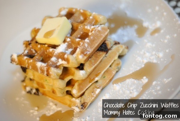 Chocolate Chip Zucchini Waffles