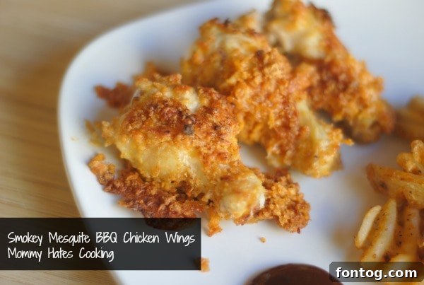 Delicious Smokey Mesquite BBQ Chicken wings, perfect for a spring cookout