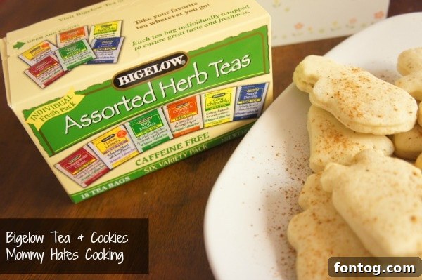 A comforting cup of Bigelow Tea, perfectly brewed and inviting, symbolizing warmth and relaxation in a home setting.