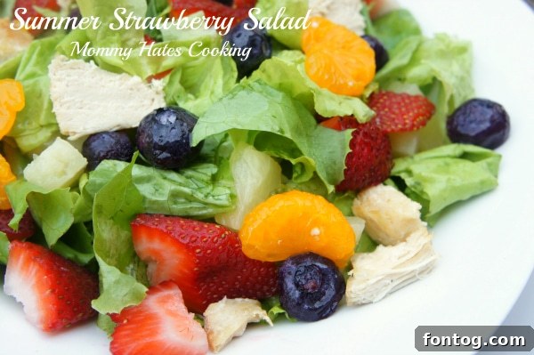 Fresh and vibrant Strawberry Summer Salad, perfect for warm weather dining and healthy eating.