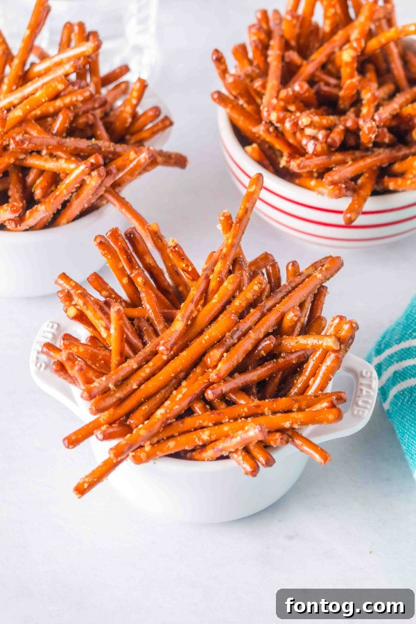 seasoned pretzels recipe image, perfect for parties and quick snacks