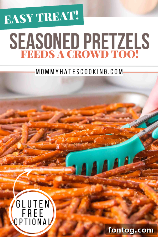 seasoned pretzels, an inviting image for sharing on social media