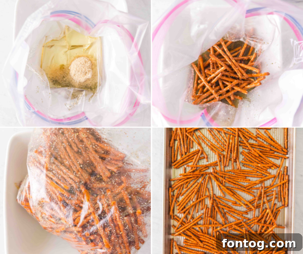 seasoned pretzels, close-up of perfectly coated and ready-to-bake pretzels