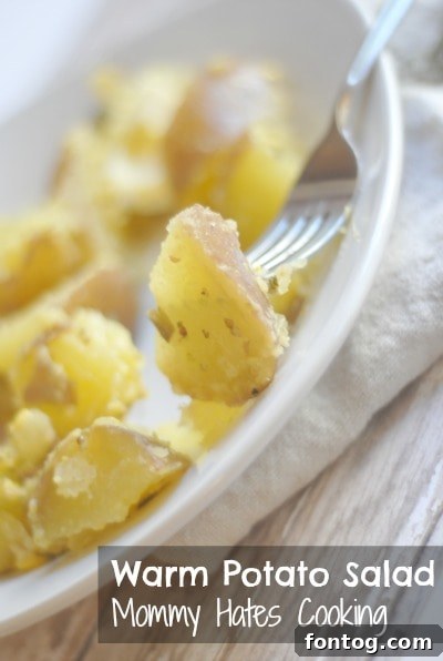 Warm Potato Salad with hard boiled eggs, a delightful side dish